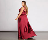 Plus Eve Double Slit Formal Dresses